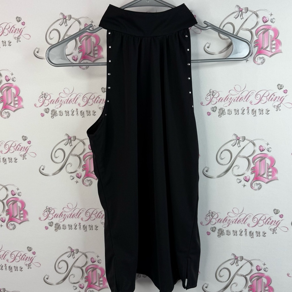 Panhandle Slim Mark neck, tank top keyhole, opening Black Western Wear Top